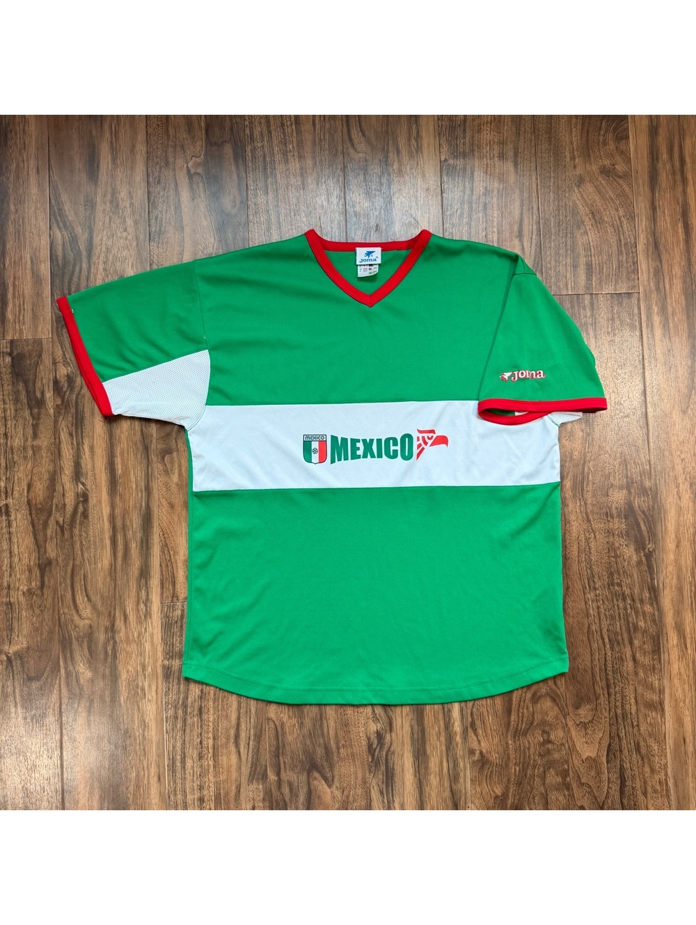 Joma Mexico Soccer Jersey Shirt Large Green Red Futbol Top